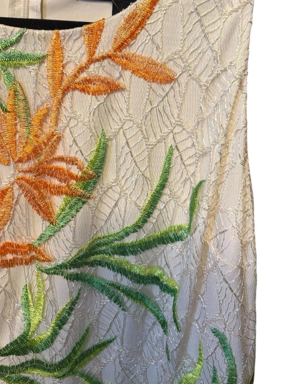 Laundry by Shelli Segal Embroidered Floral Mini Dress Tropical Size 4 NWT - Picture 5 of 6
